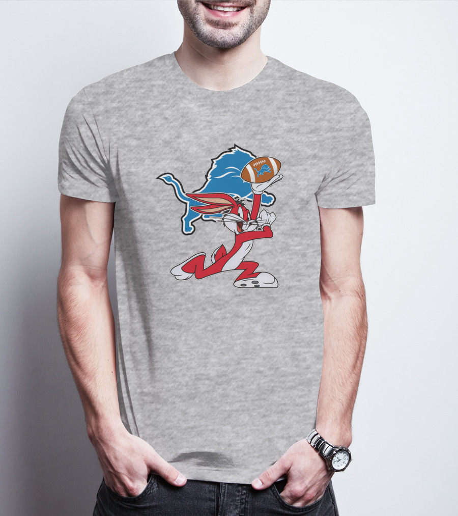 Detroit Lions Bunny Chiefs Football Crossover T-Shirt