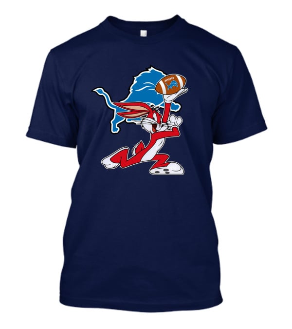 Detroit Lions Bugs Bunny Chiefs Crossover T-Shirt