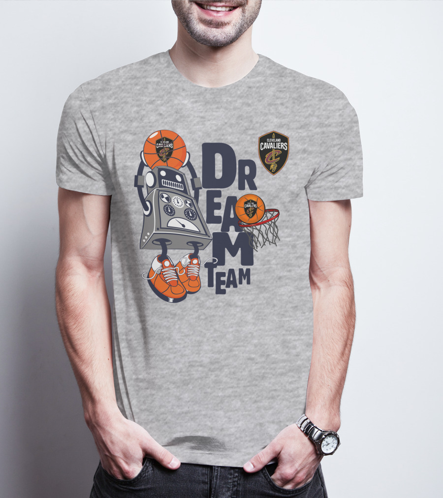 Cleveland Cavaliers Basketball Robot Dream Team T-Shirt
