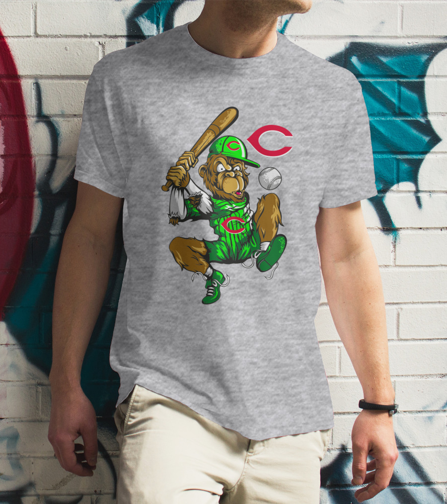 Cincinnati Reds Baseball Gorilla Mascot Home Run T-Shirt