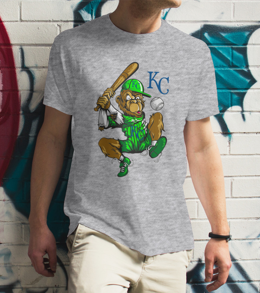 Kansas City Royals Monkey With Bat And Baseball T-Shirt