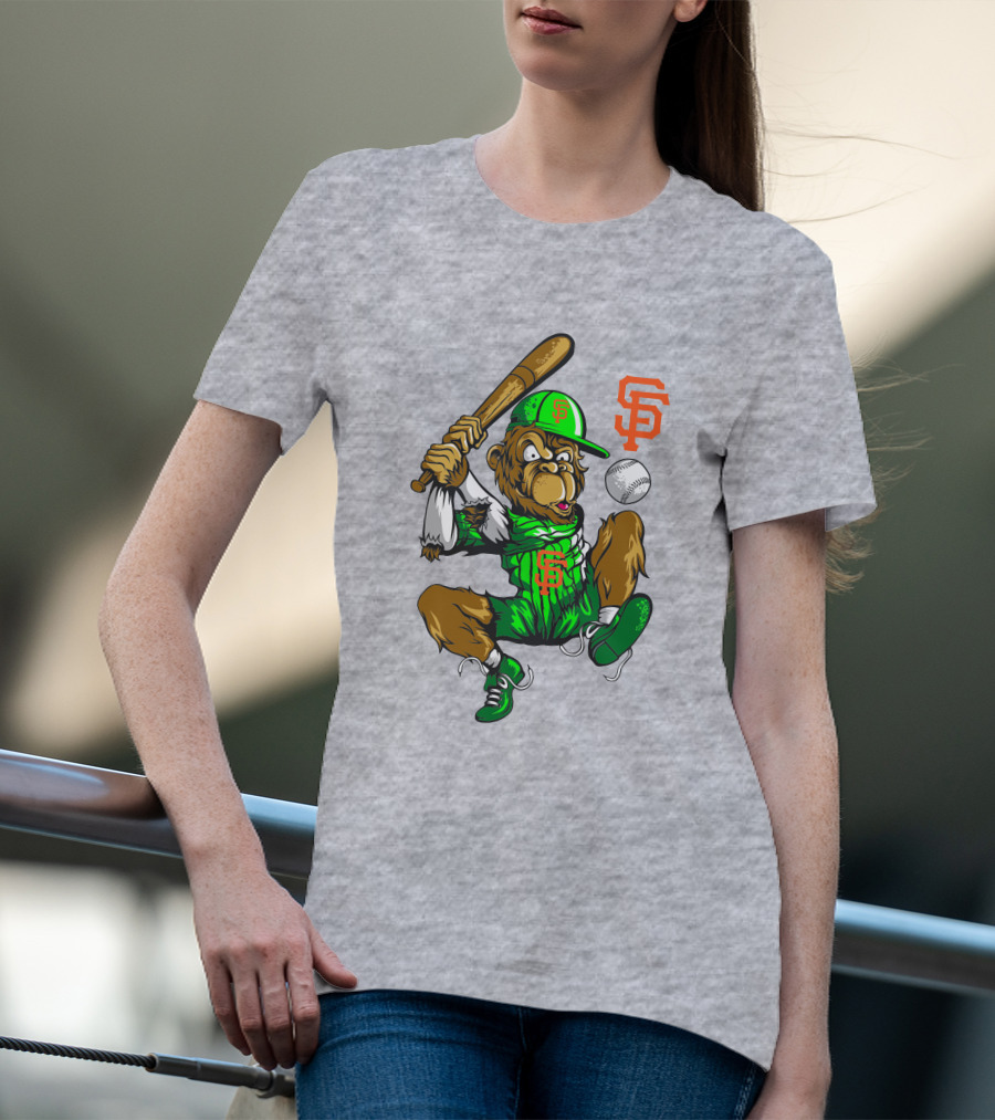 San Francisco Giants Sf Baseball Monkey Home Run T-Shirt