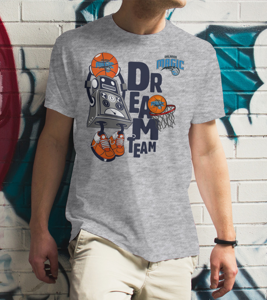 Orlando Magic Basketball Dream Team Robot Sneakers Basketball Hoop T-Shirt