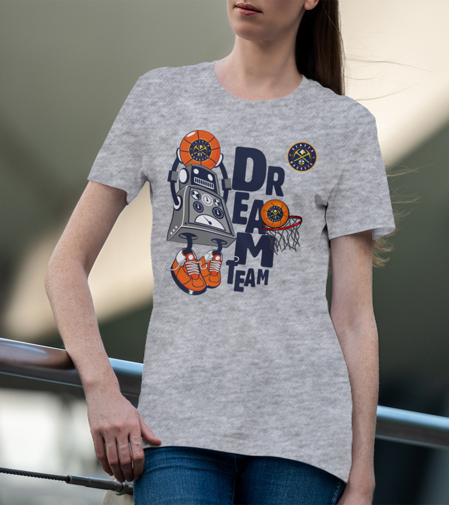 Denver Nuggets Dream Team Robot Basketball Hoops T-Shirt