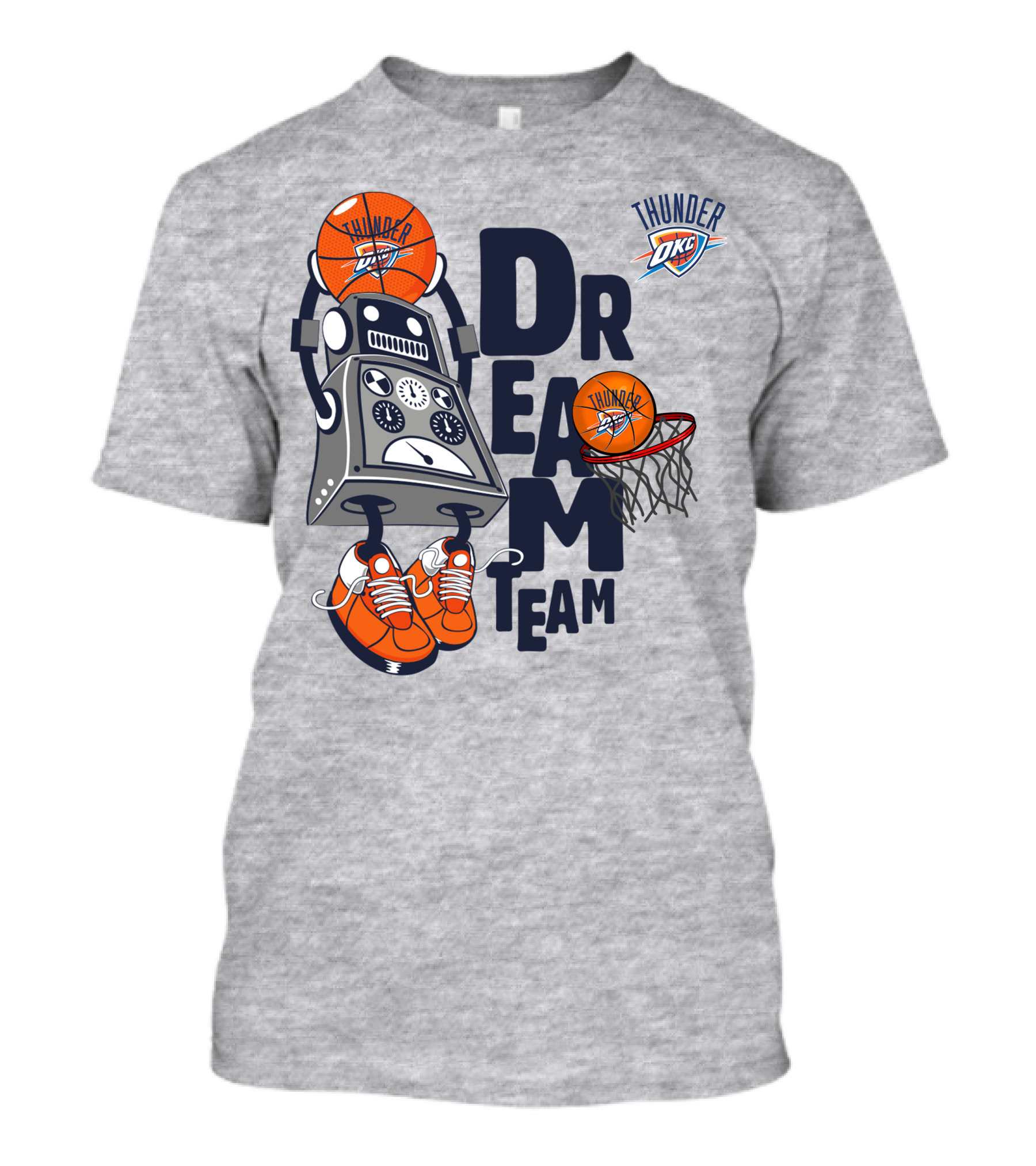 Oklahoma City Thunder Dream Team Robot Basketball T-Shirt