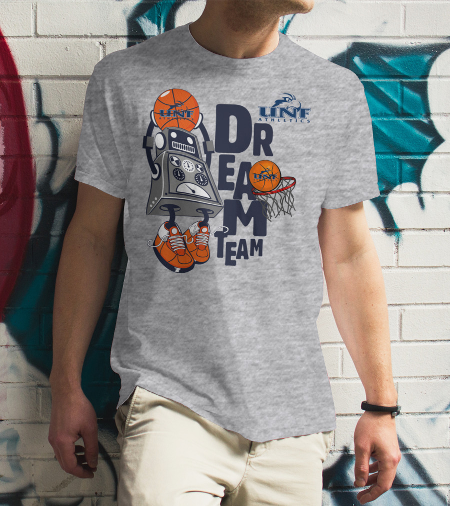 Unf Athletics Dream Team Robot Basketball T-Shirt