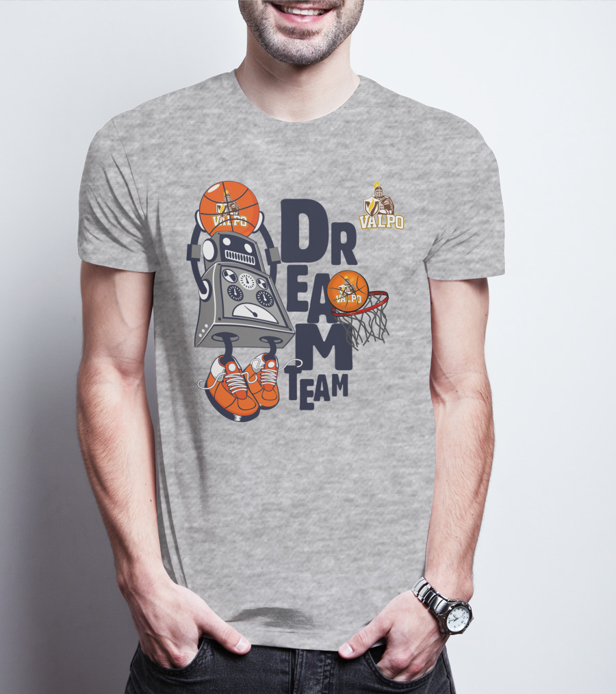 Valpo Basketball Robot Dream Team Knight T-Shirt