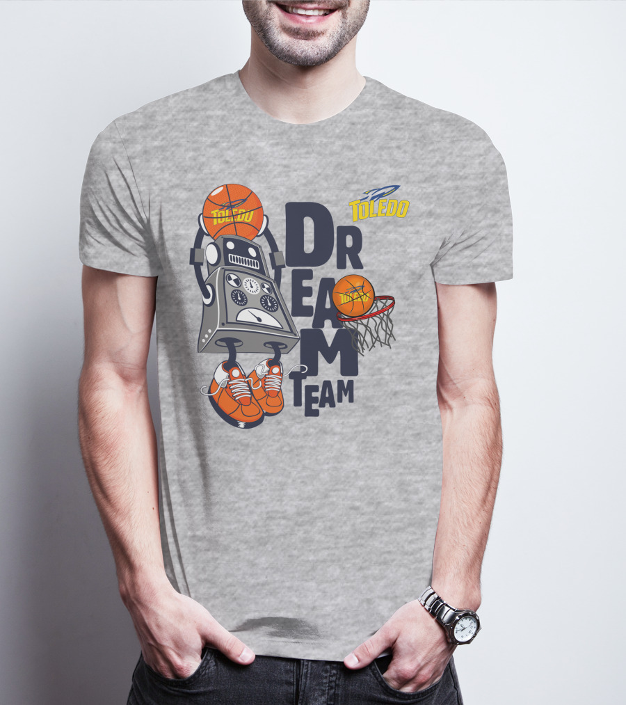 Toledo Rockets Basketball Robot Dream Team T-Shirt