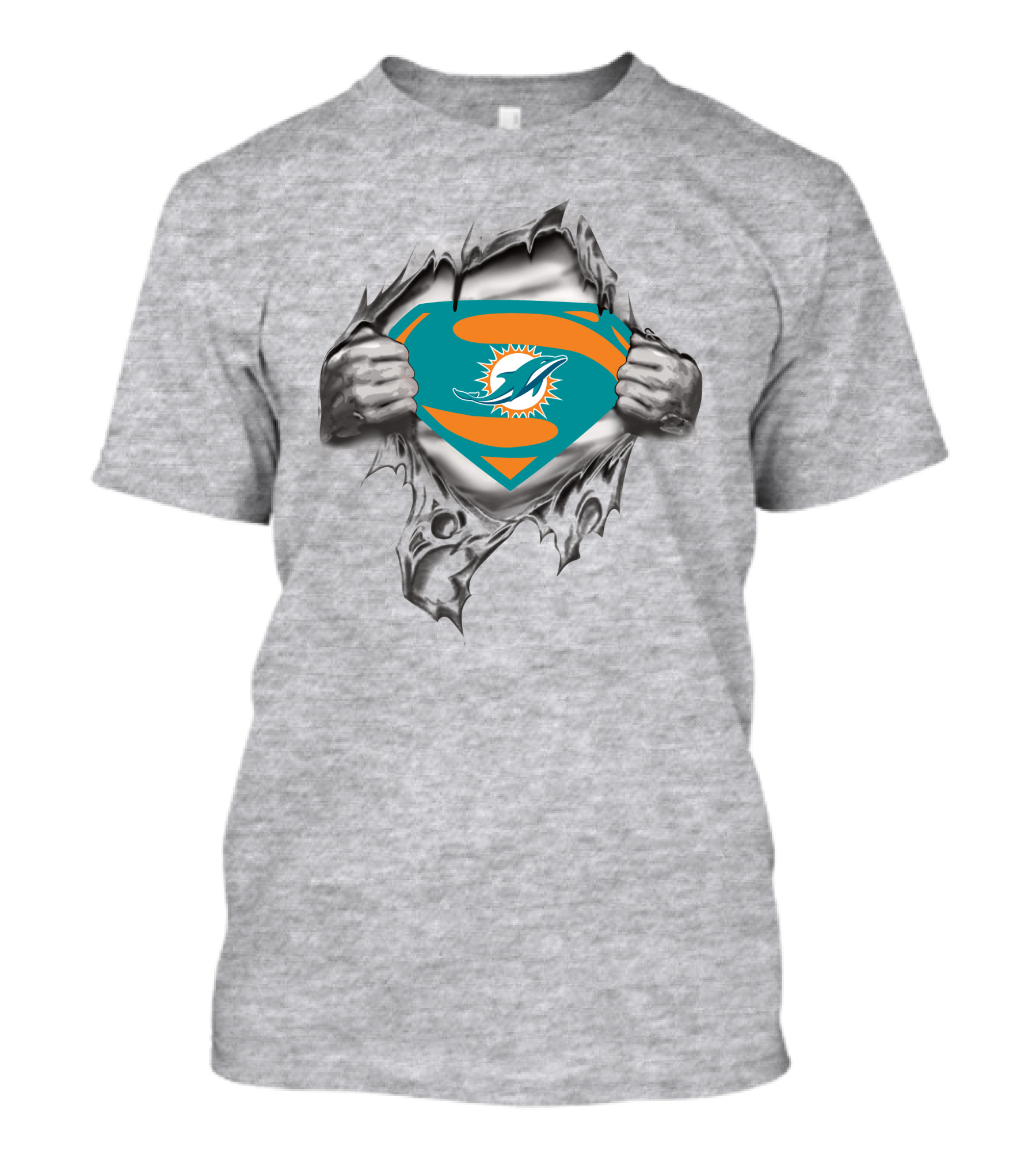 Miami Dolphins Super Man Icon Burst T-Shirt