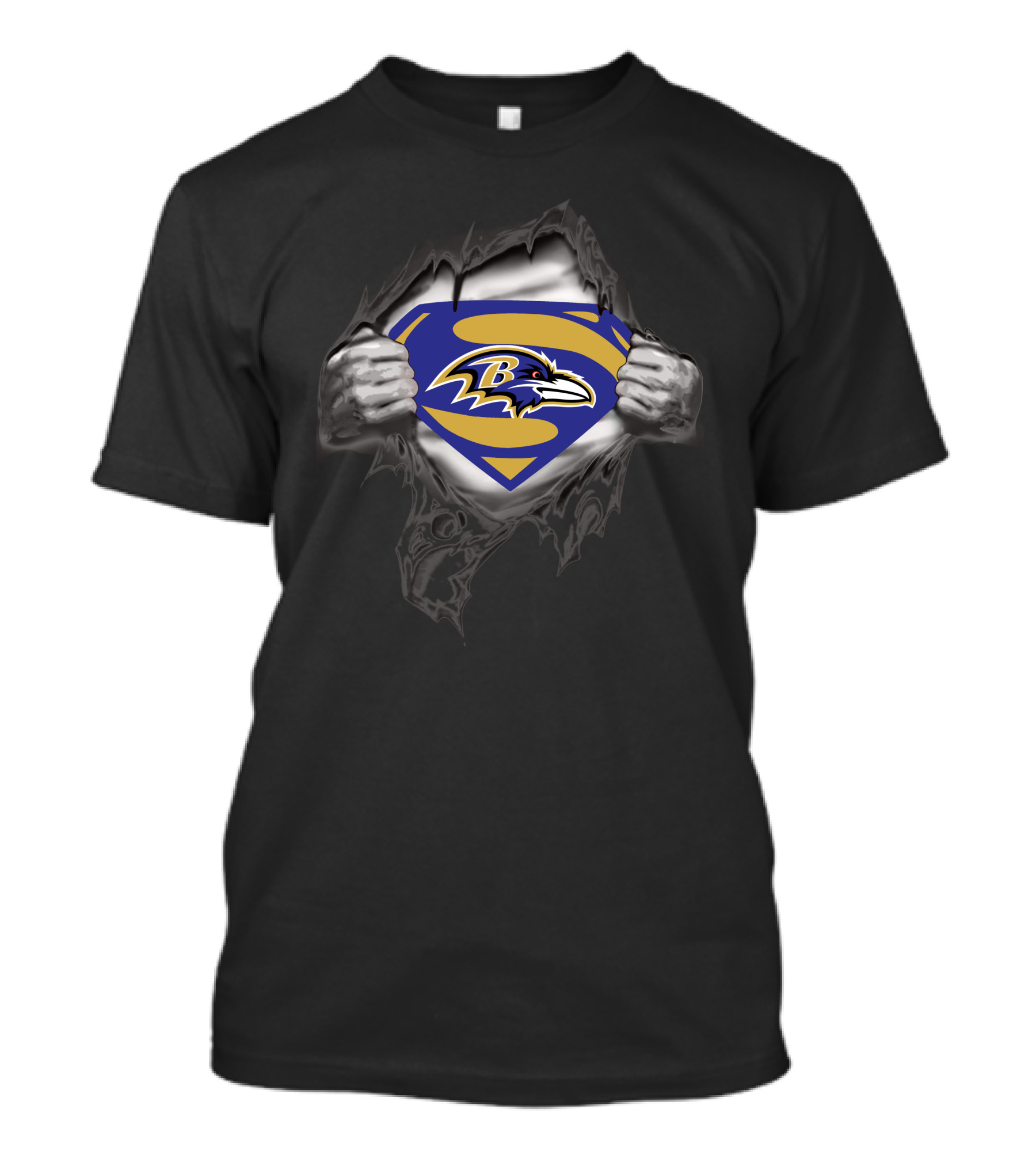 Baltimore Ravens Superman Emblem Breakthrough T-Shirt