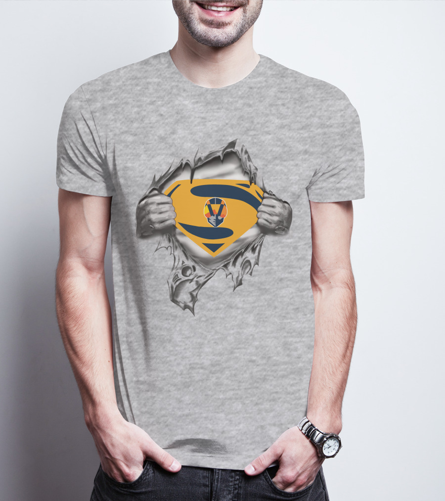 Las Vegas Aviators Superman Logo Rip T-Shirt