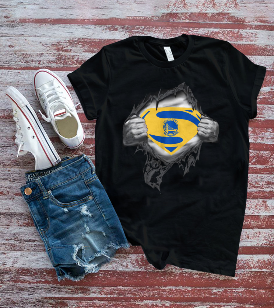 Golden State Warriors Superman Logo Burst T-Shirt