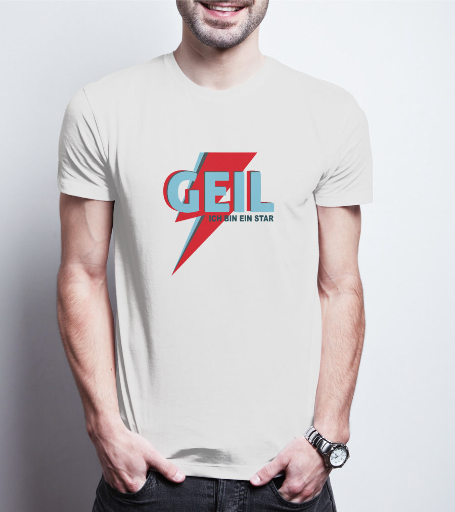 Geil Ich Bin Ein Star Lightning Bolt Style Up Your Life T-Shirt
