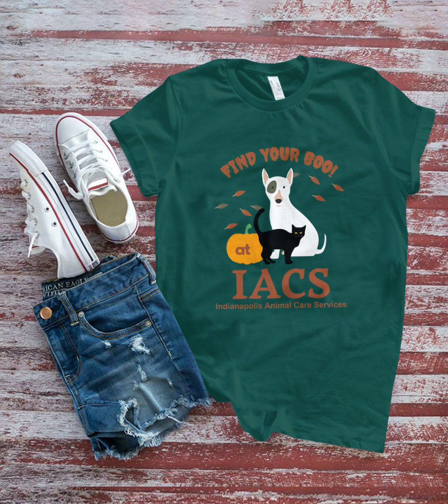 Bonfire Merch Find Your Boo At IACS Indianapolis Animal Care Services T-Shirt