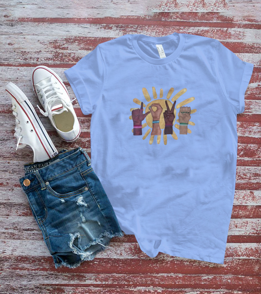 Cardinal Glennon Thankful Threads Sunburst Hand Signs T-Shirt