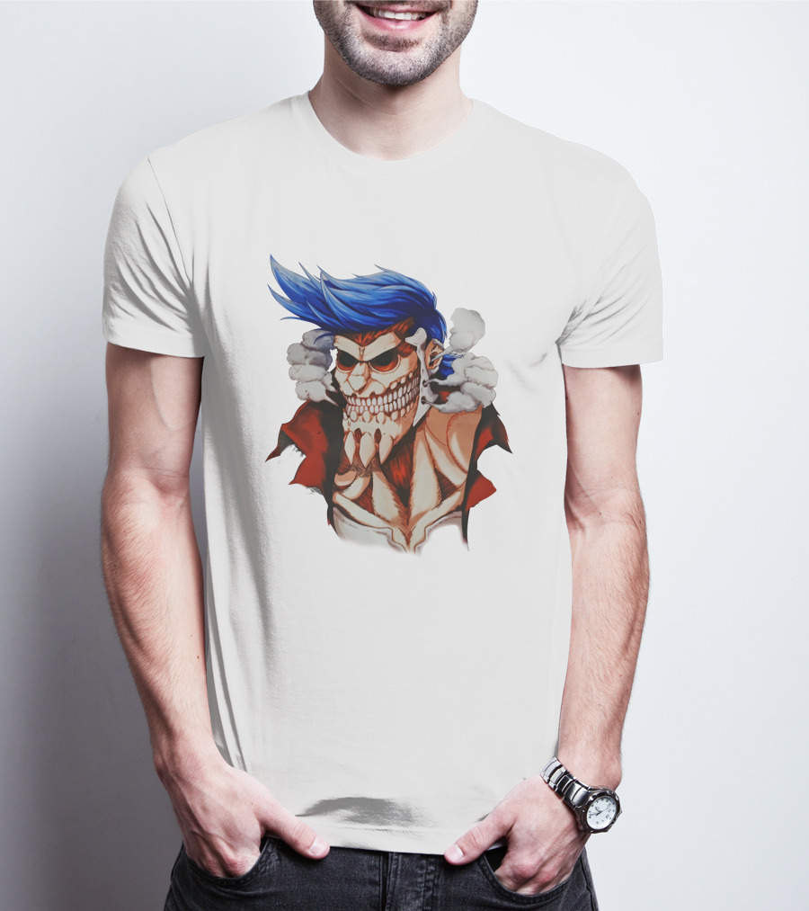 One Piece Franky Titan Transformation Crossover T-Shirt