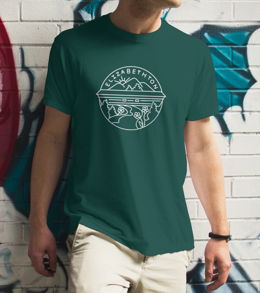 Elizabethton Scenic Mountain Landscape Raleigh Influence T-Shirt