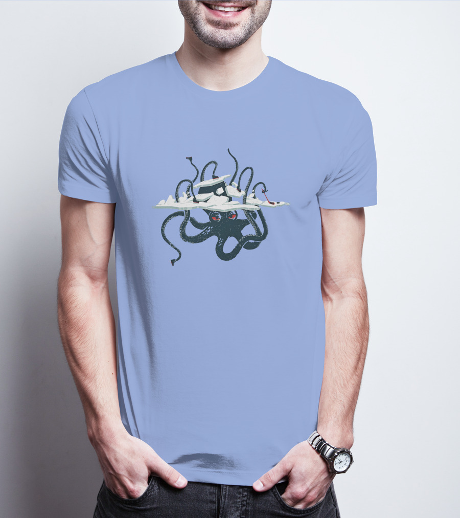 Alair Seattle Kraken Octopus Hockey Arena Scene T-Shirt