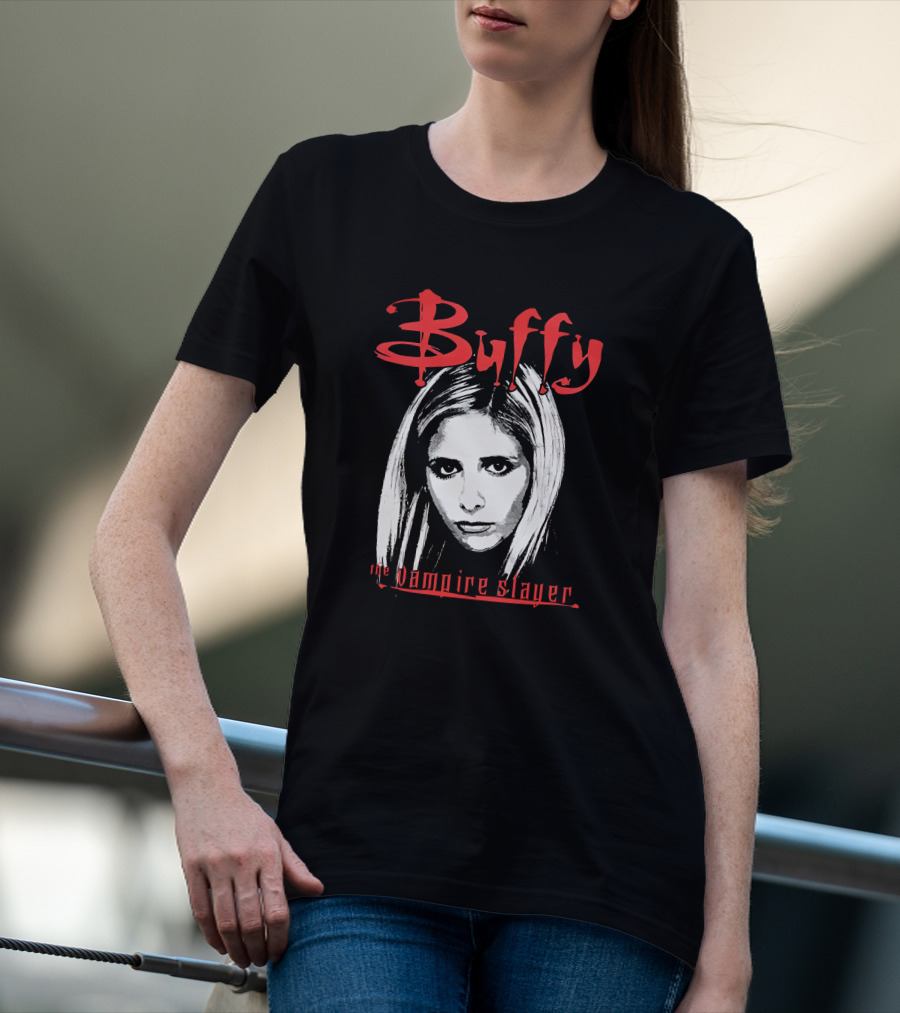 Buffy The Vampire Slayer Buffy Vampire Slayer Face Iconic Show T-Shirt