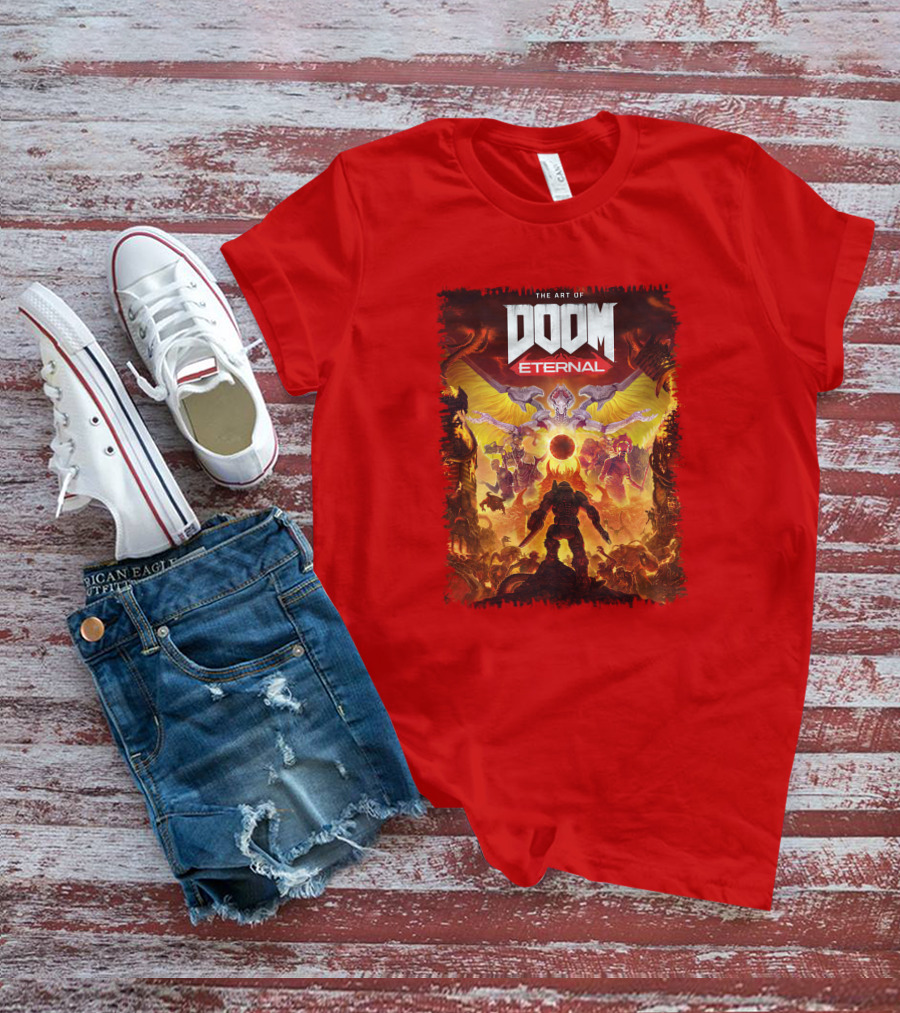 DOOM Eternal The Art Of Fiery Battle Imagery Iconic Elements T-Shirt