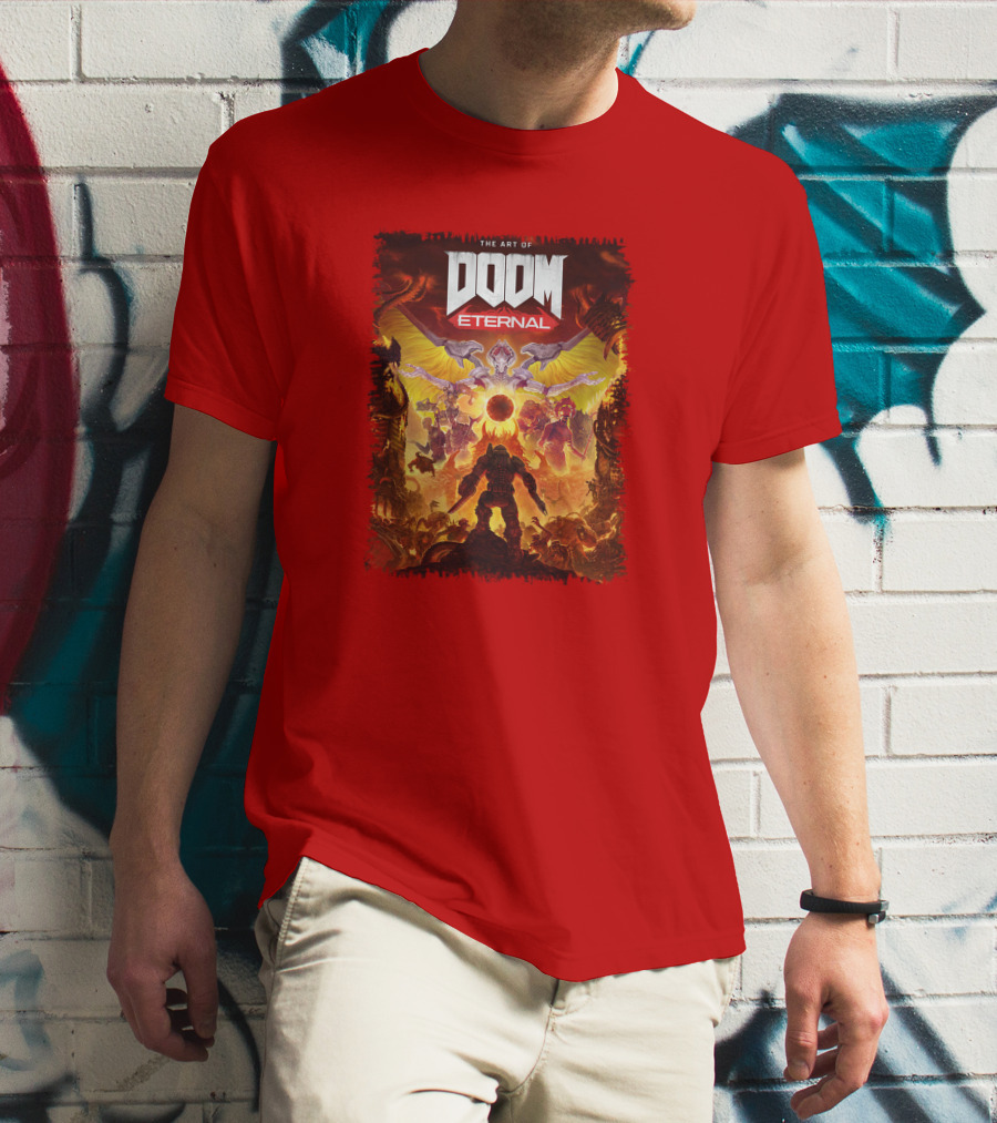DOOM Eternal The Art Of Fiery Battle Imagery Iconic Elements T-Shirt