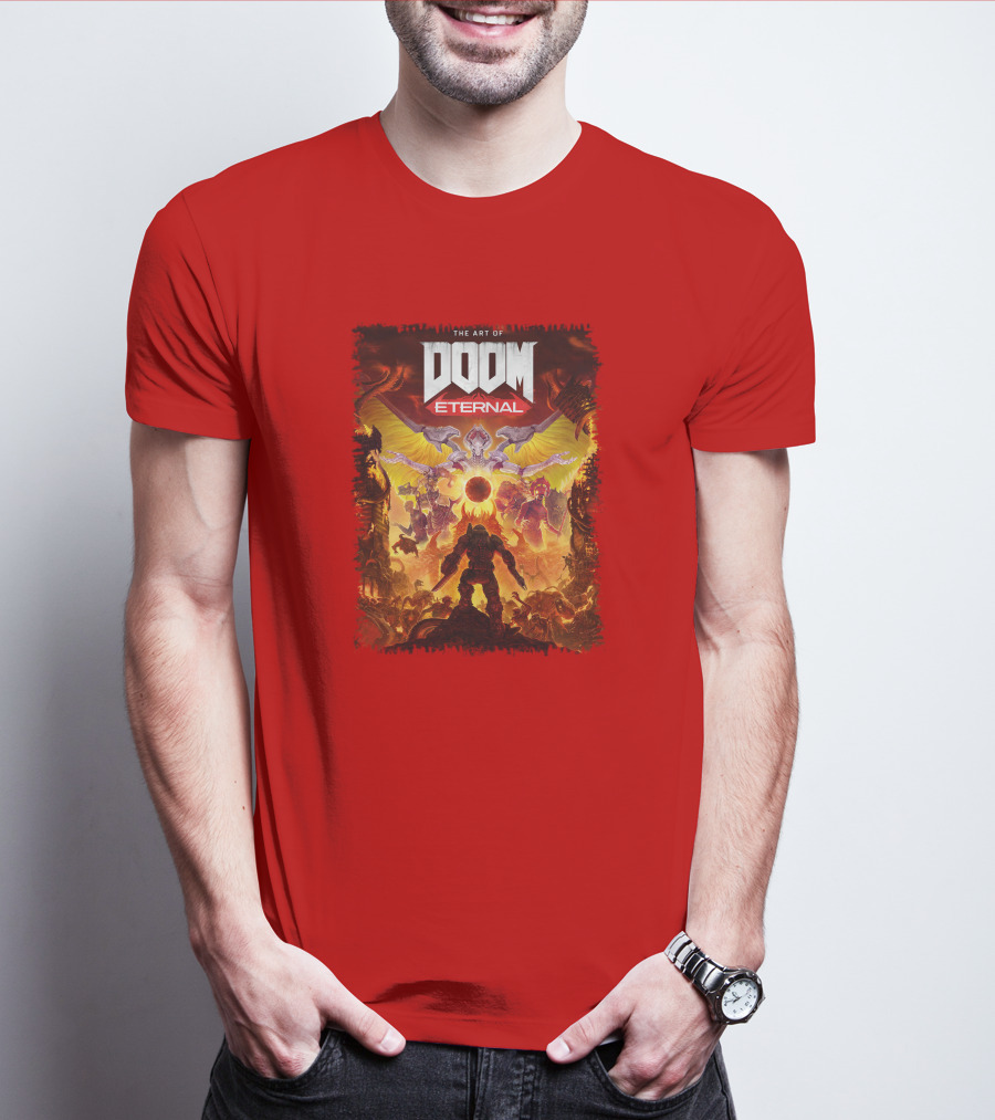 DOOM Eternal The Art Of Fiery Battle Imagery Iconic Elements T-Shirt