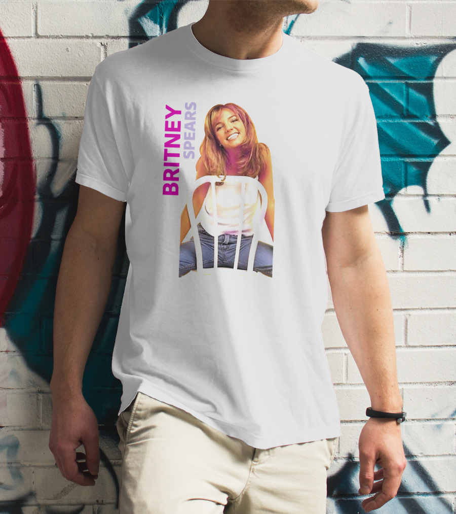 Britney Spears Iconic Sitting Pose With Chair T-Shirt