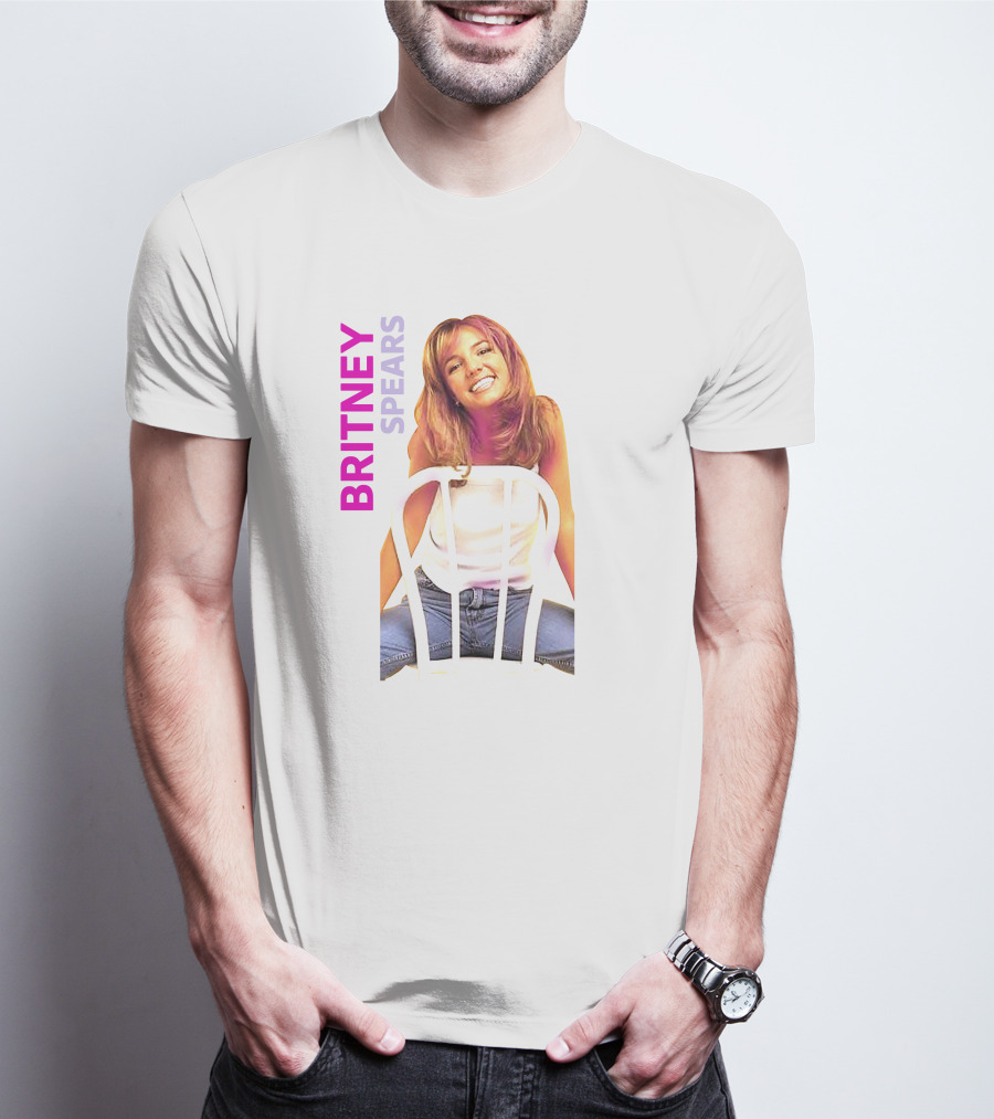 Britney Spears Iconic Sitting Pose With Chair T-Shirt