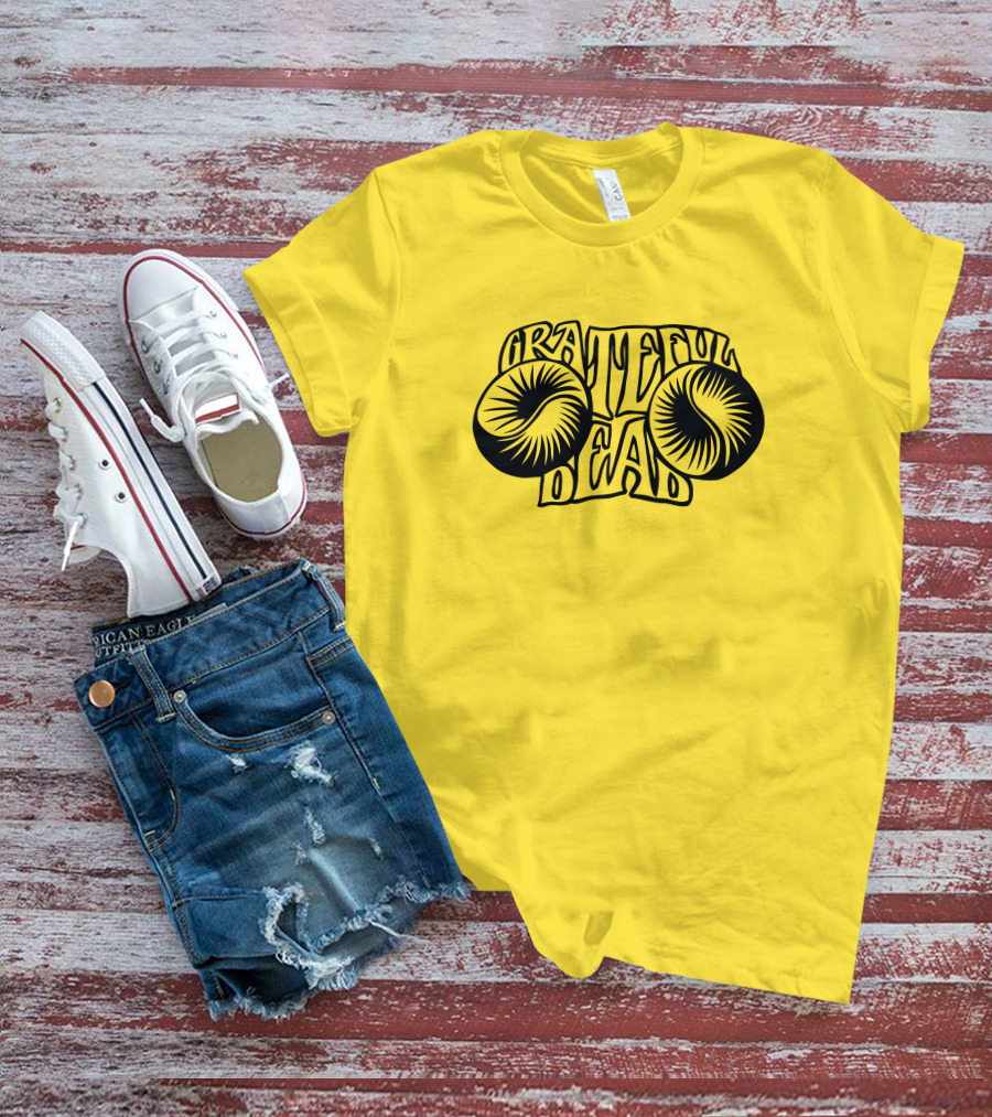 Bo Bushnell Grateful Dead 1967 Psychedelic Text T-Shirt