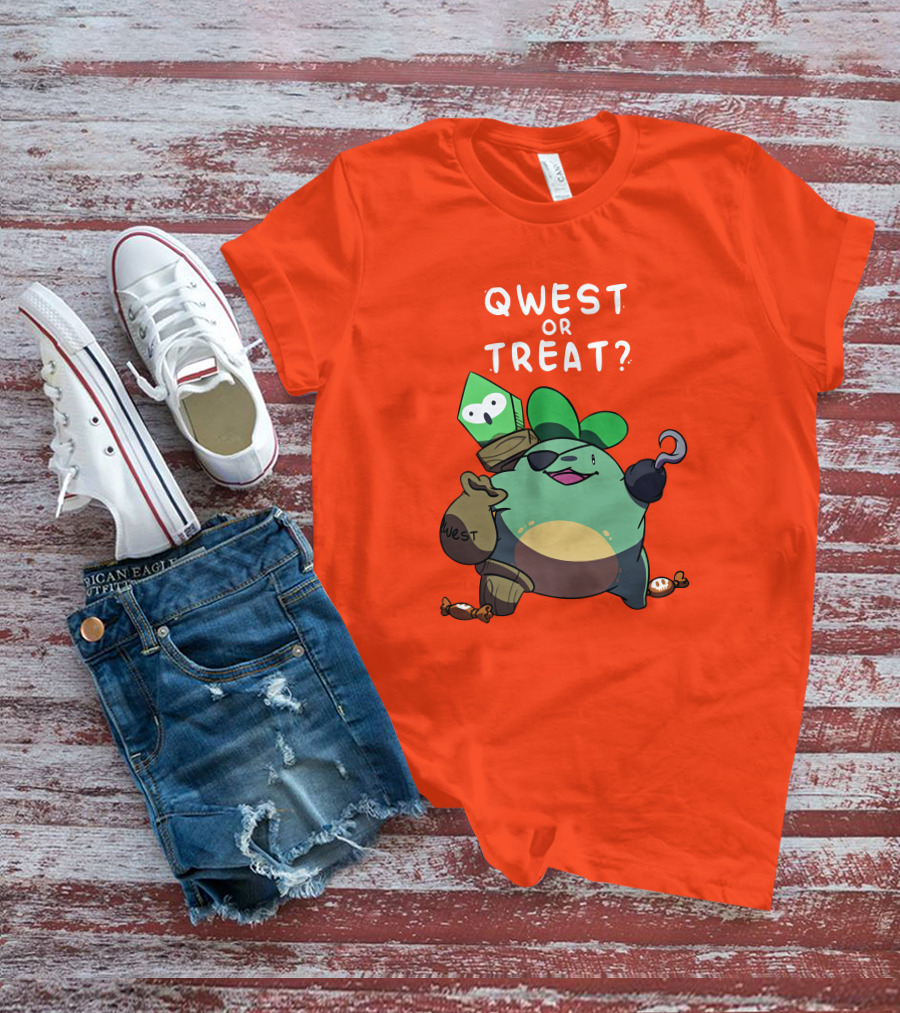 Qwest Or Treat Halloween Quest Sprout Pirate Hook Candy T-Shirt