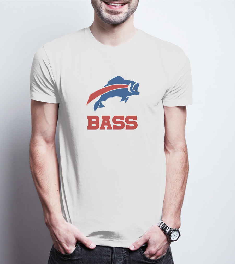 Buffalo Bills Bass Logo Red White Blue T-Shirt