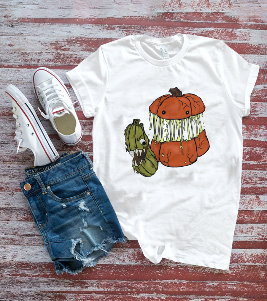 Megan Garner Spooky Art Drop Oh My Gourd Pumpkin Creature T-Shirt