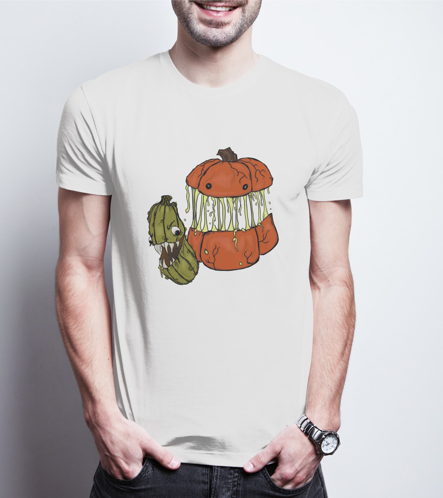 Megan Garner Spooky Art Drop Oh My Gourd Pumpkin Creature T-Shirt