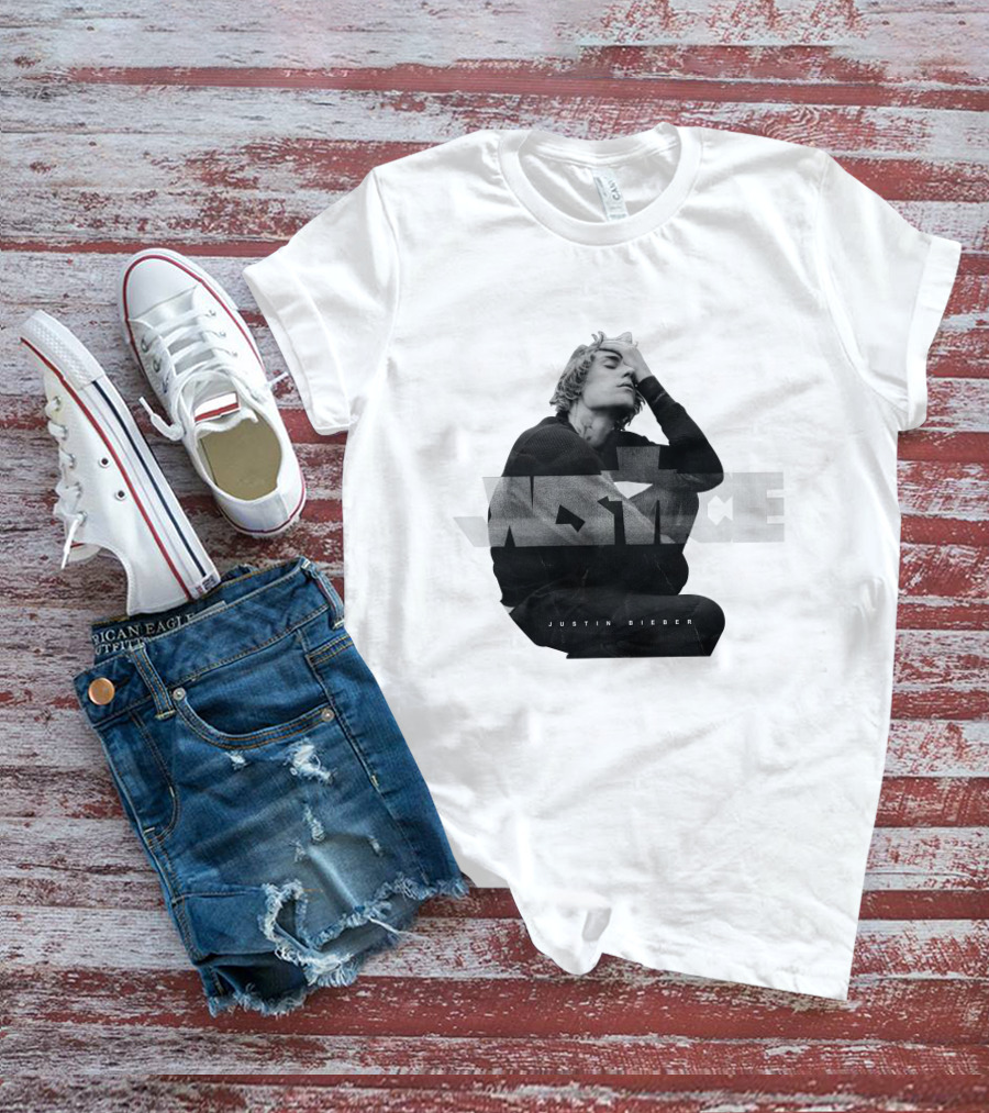Justin Bieber Justice Album Cover Black And White Image T-Shirt