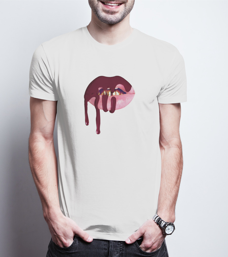 Kylie Jenner Halloween Lips Cosmetics Dripping T-Shirt