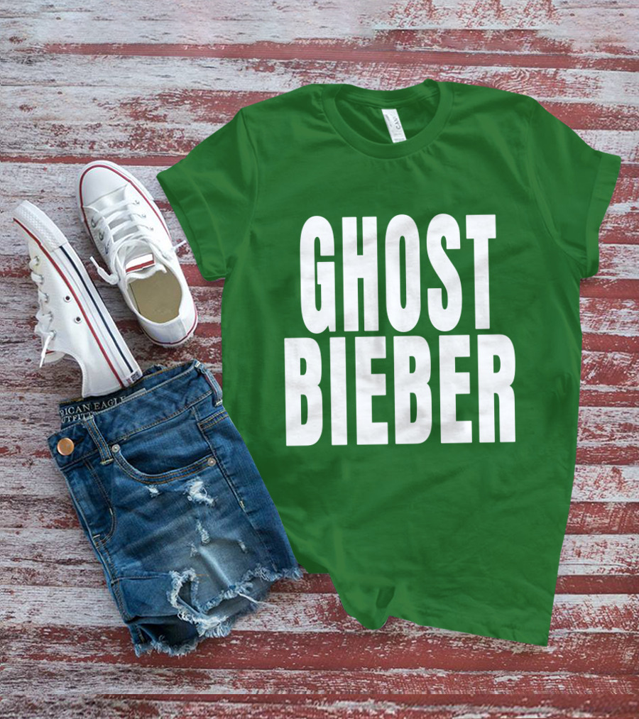 Shop Justin Bieber Music Ghost Bieber Crewneck T-Shirt