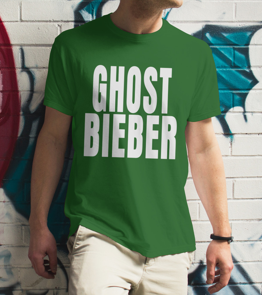 Shop Justin Bieber Music Ghost Bieber Crewneck T-Shirt