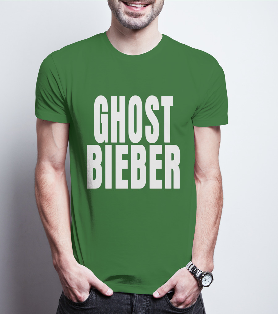 Shop Justin Bieber Music Ghost Bieber Crewneck T-Shirt