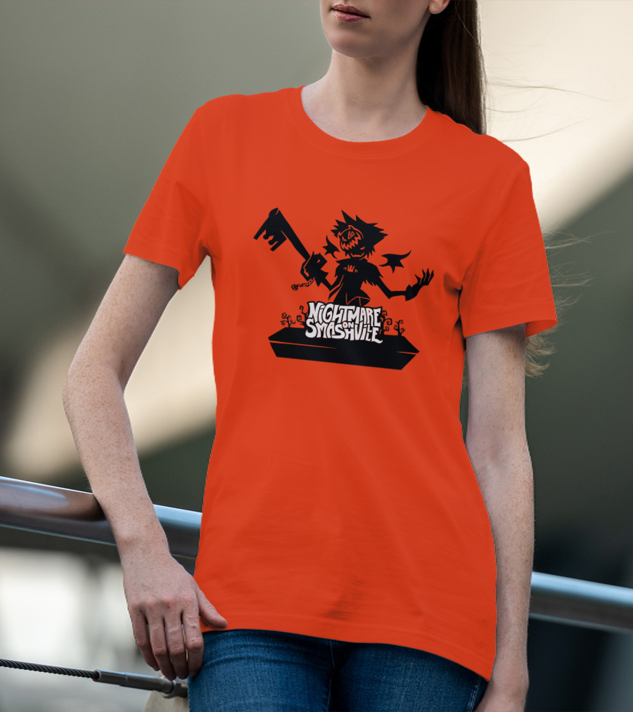 Nightmare On Smashville Halloween Scarecrow Image T-Shirt