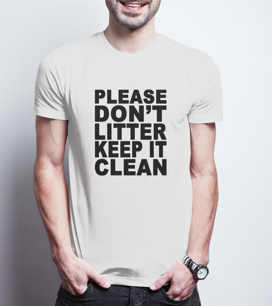 Sebastian Vettel Please Don’t Litter Keep It Clean Environmental Message T-Shirt