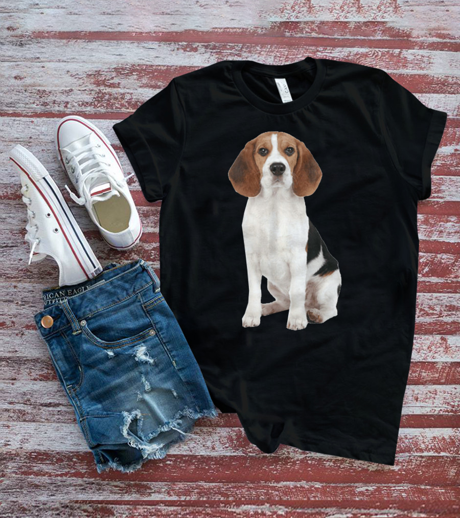 Beagle1 Portrait Dog Sitting T-Shirt