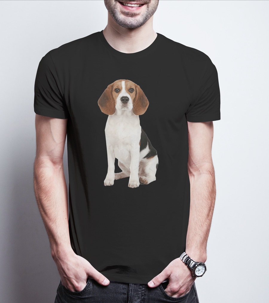 Beagle1 Portrait Dog Sitting T-Shirt