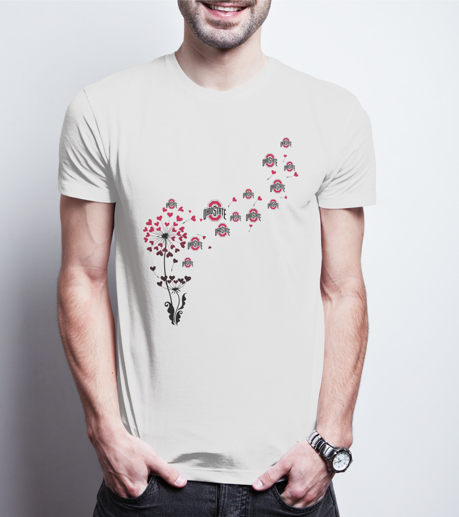 Ohio State Flower Hearts T-Shirt