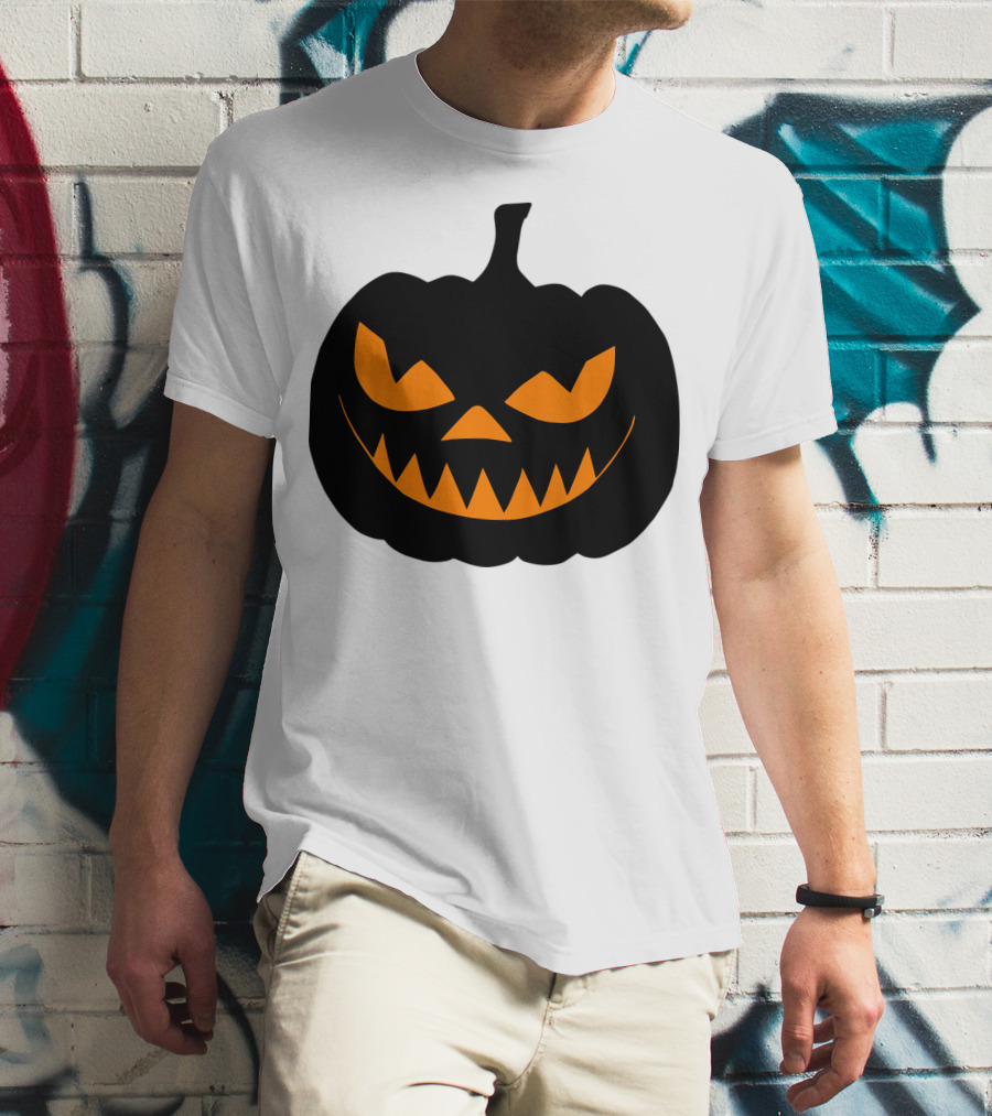Scary Jack O Lantern Pumpkin Face T-Shirt