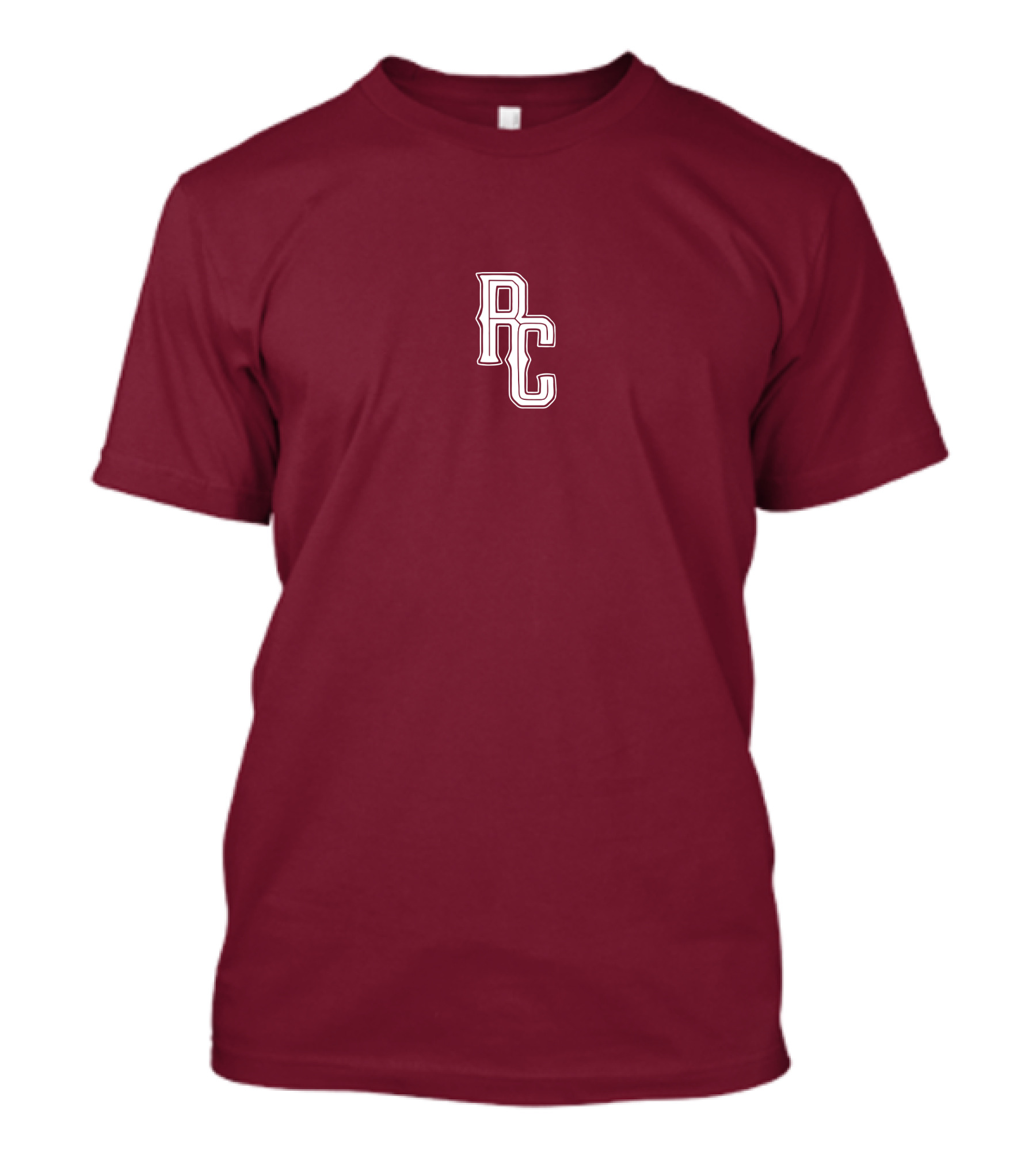 RC Monogram Burgundy Lettering T-Shirt