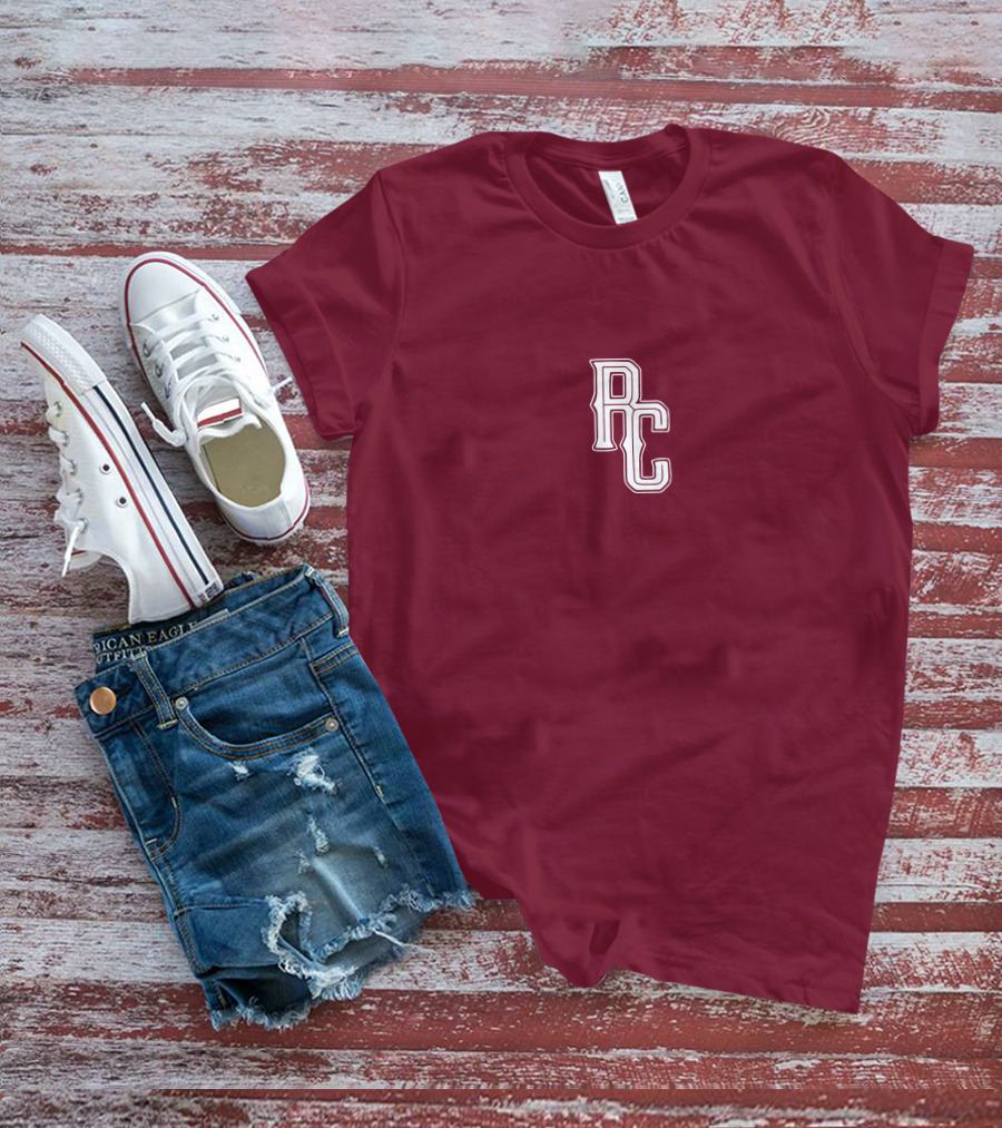 RC Monogram Burgundy Lettering T-Shirt