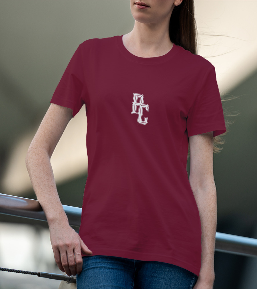 RC Monogram Burgundy Lettering T-Shirt