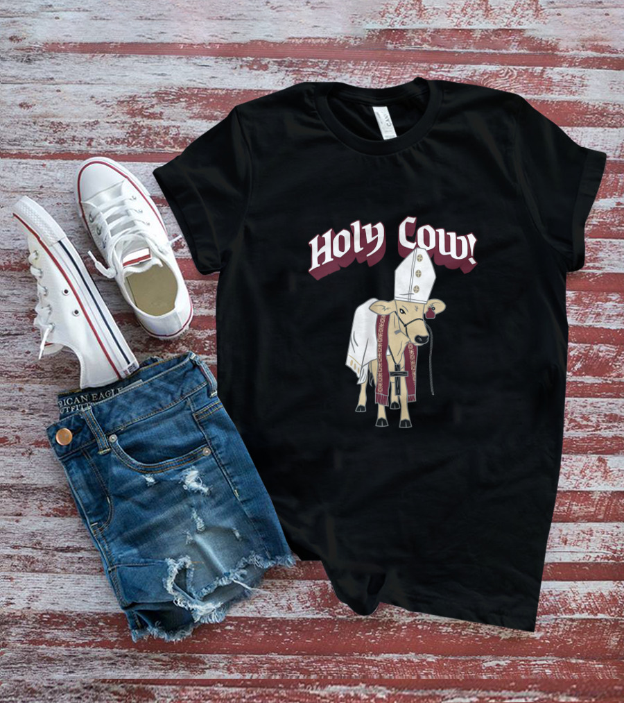 HOLY COW Papal Attire With Mitre And Stole T-Shirt
