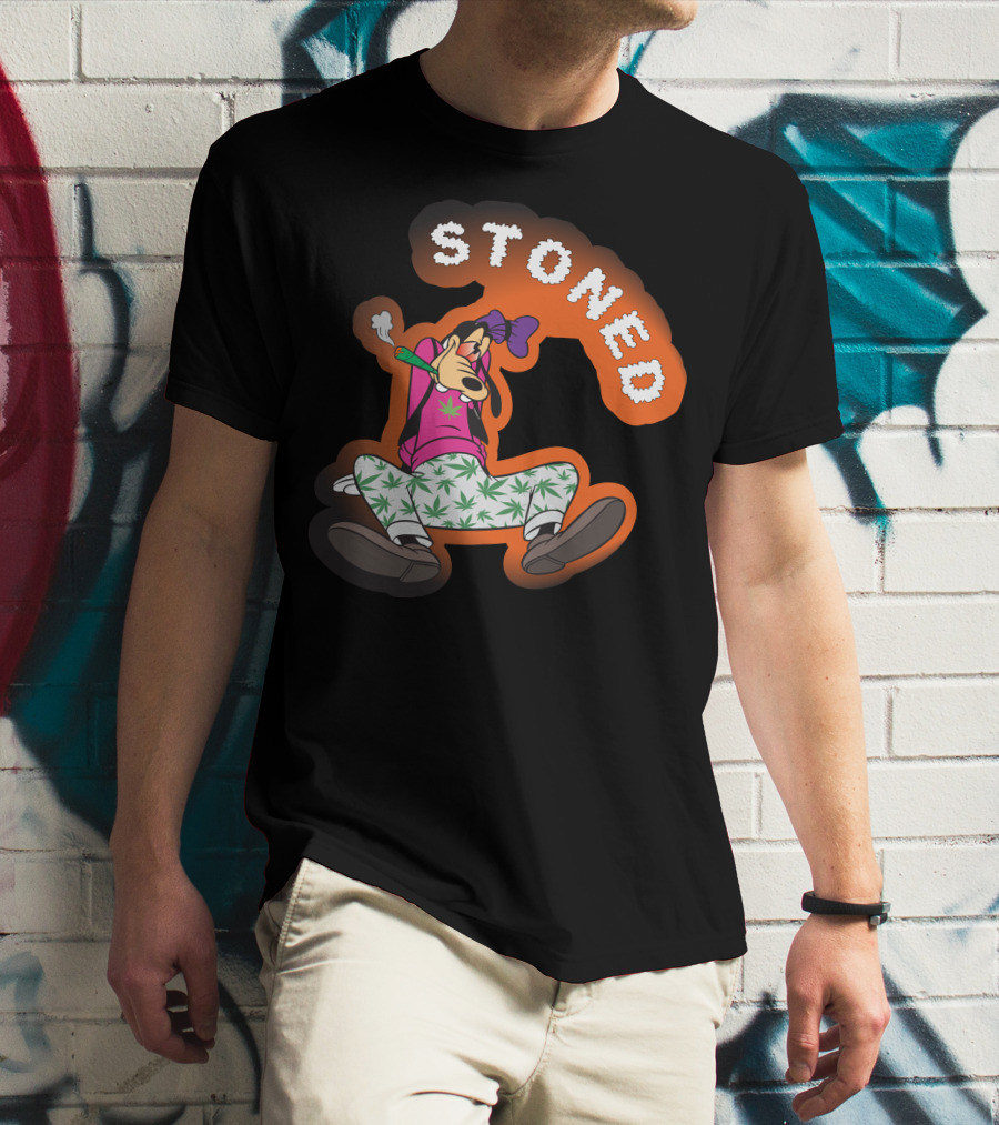 STONED GOOFY Cannabis Leaf Pants Smoke T-Shirt