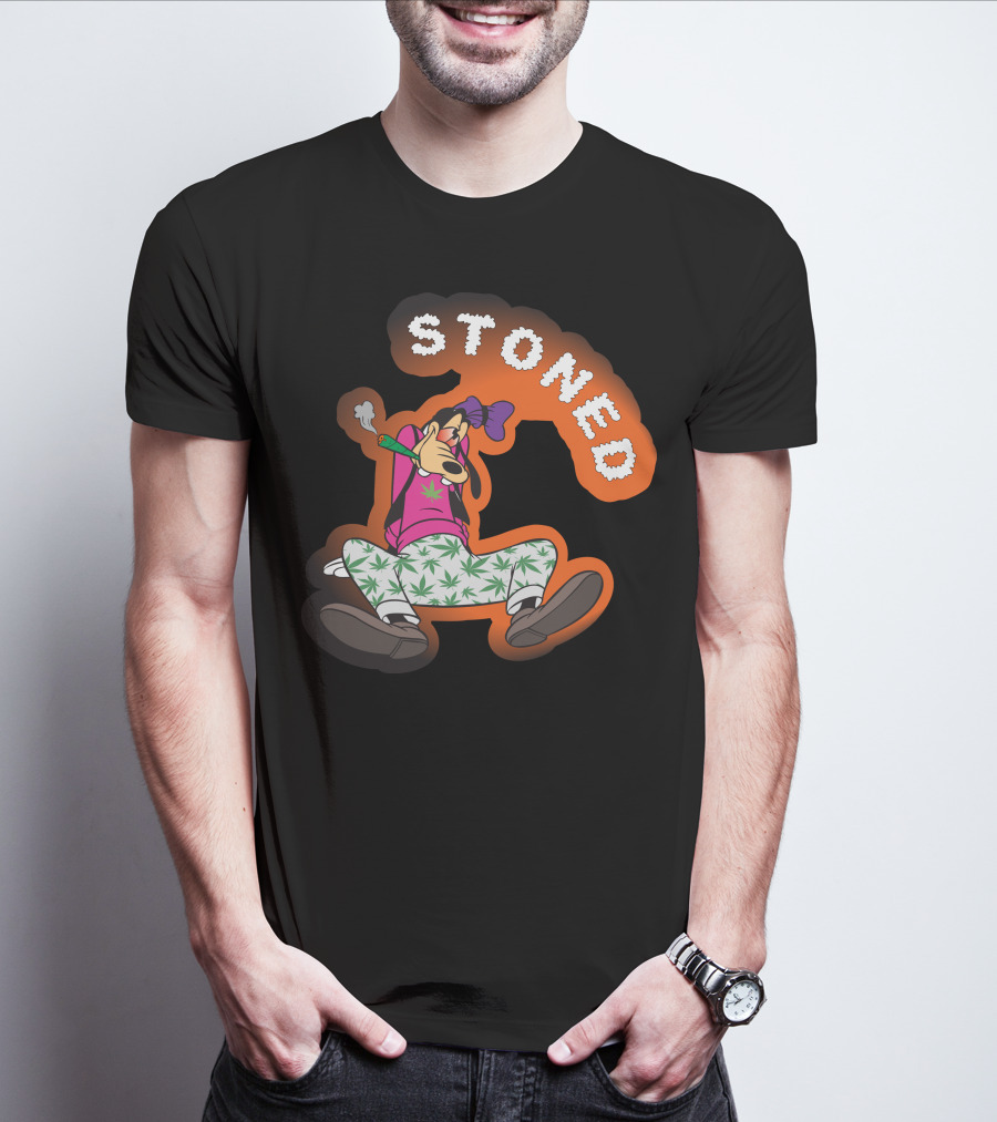 STONED GOOFY Cannabis Leaf Pants Smoke T-Shirt